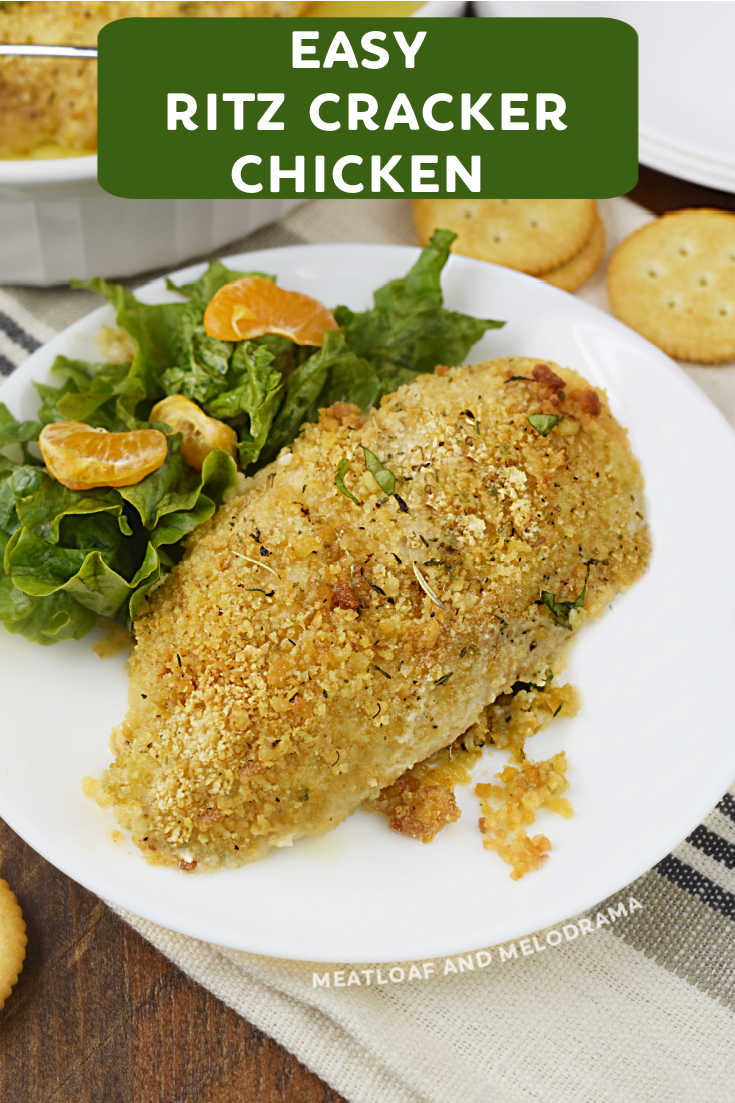 Ritz Cracker Chicken uses crushed buttery crackers instead of bread crumbs for a delicious coating. This Easy dinner recipe takes 30 minutes to bake and is tender, juicy and super kid friendly! via @meamel