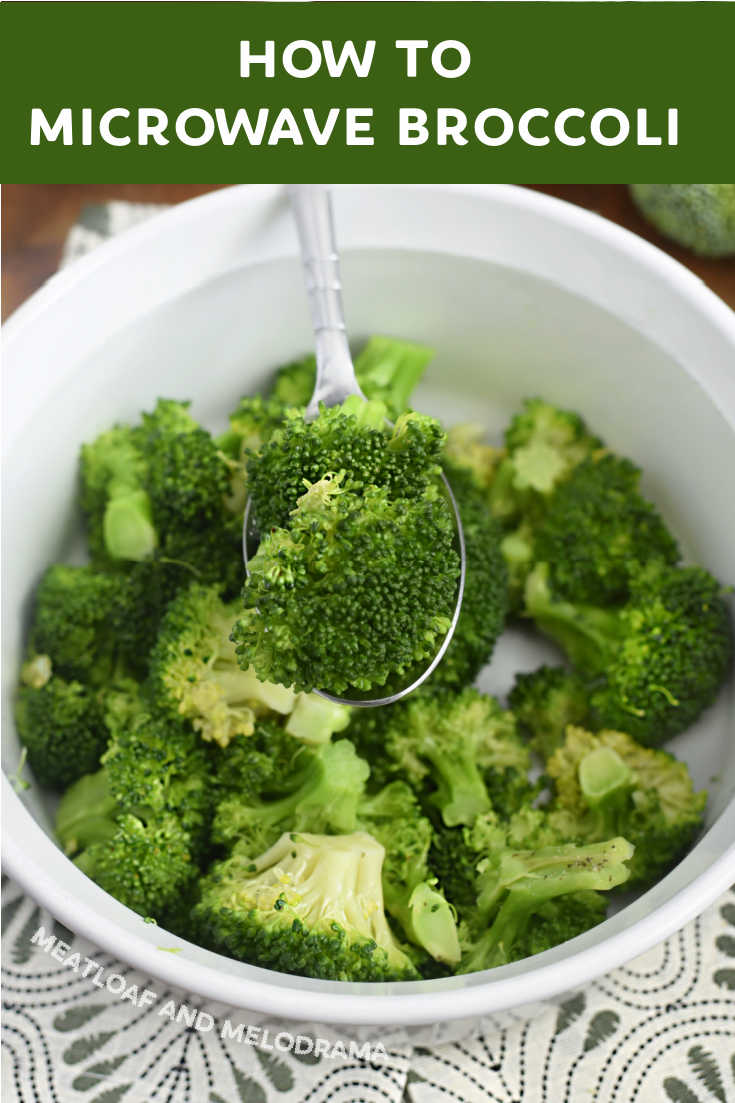 Learn How to Steam Broccoli in the Microwave for a quick, easy and healthy side dish that takes just a few minutes to make. You only need 2 ingredients for this simple recipe! via @meamel