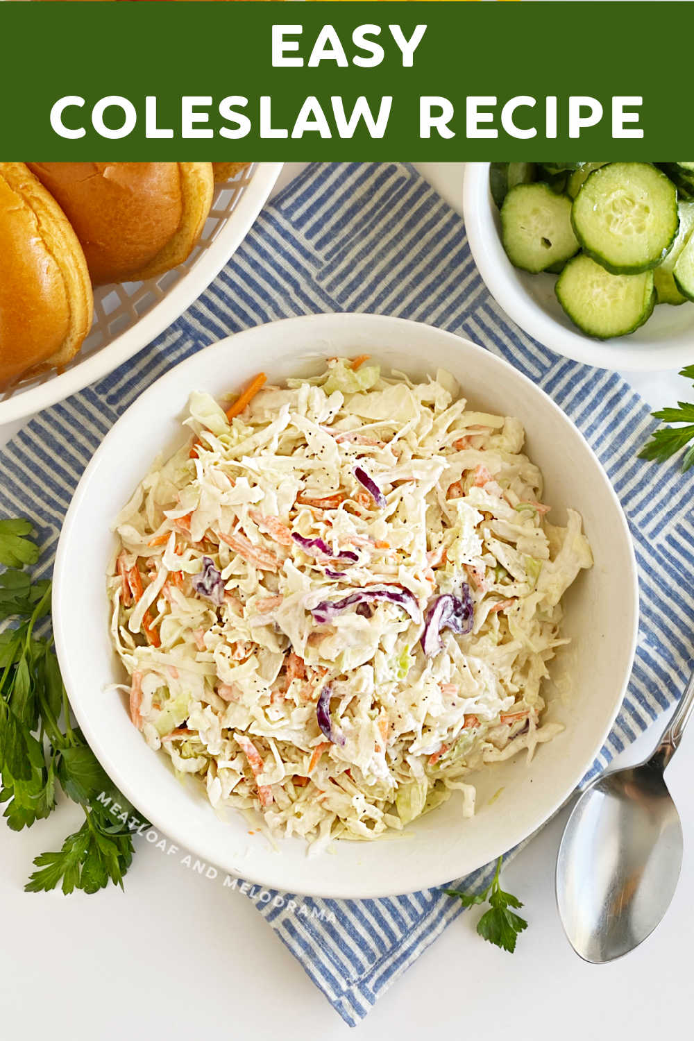 Mom's Best Coleslaw Recipe uses vinegar and mayonnaise for a classic homemade side dish or sandwich topper that's easy, creamy and delicious -- just like Mom used to make!  Once you make coleslaw from scratch, you'll never go back to storebought again! via @meamel