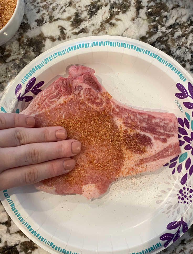 dry rub on pork chop