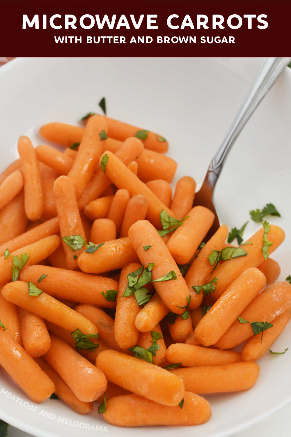 Microwave Carrots with butter and brown sugar for a quick and easy side dish. It takes just 5 minutes to steam carrots in the microwave with this simple recipe, and it's perfect for everyday dinners and holidays! via @meamel