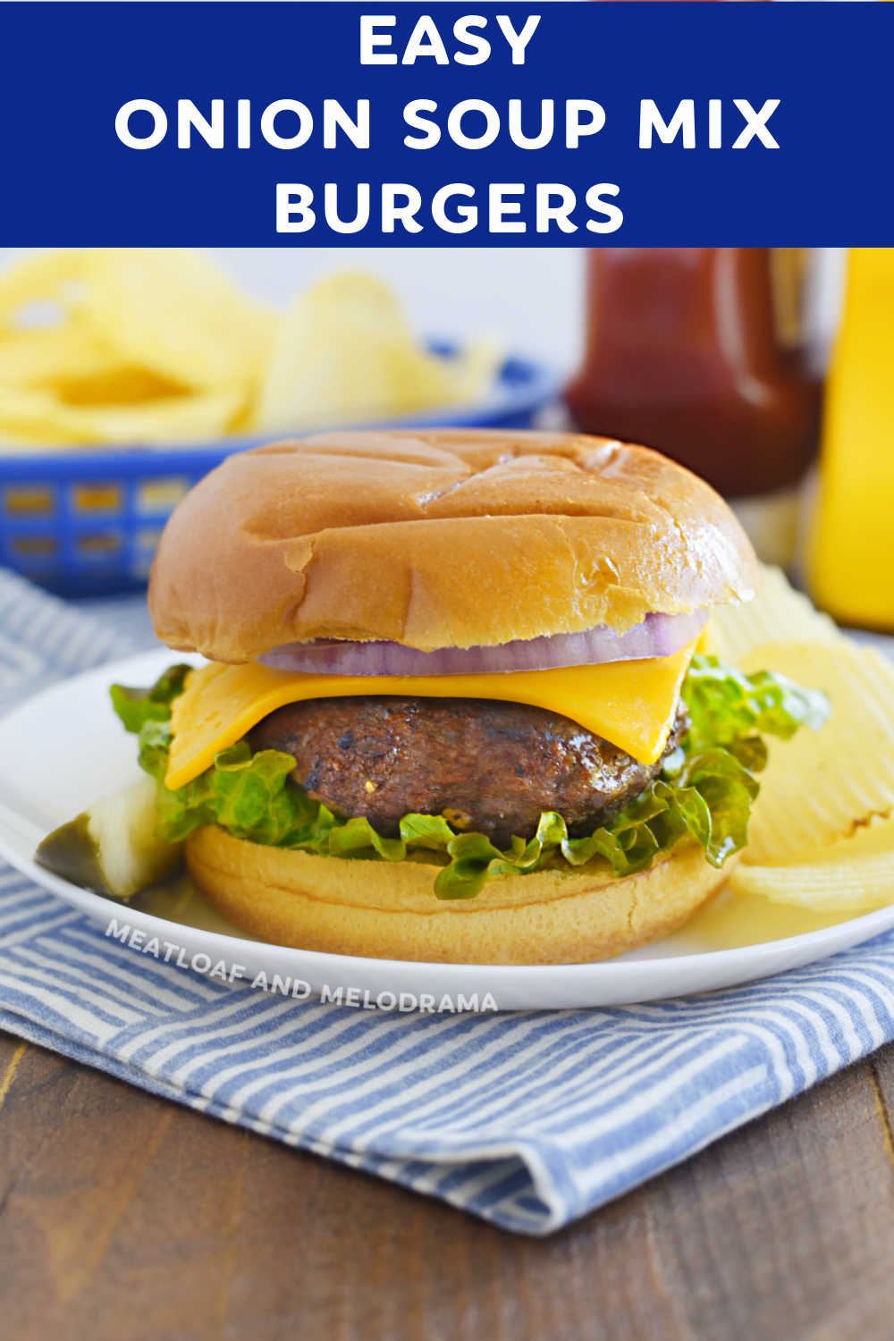 Mom's Onion Soup Mix Burgers made with Lipton soup mix are juicy, flavorful and delicious. You only need 3 ingredients for this easy, budget-friendly recipe to make some of the best burgers on the planet! via @meamel