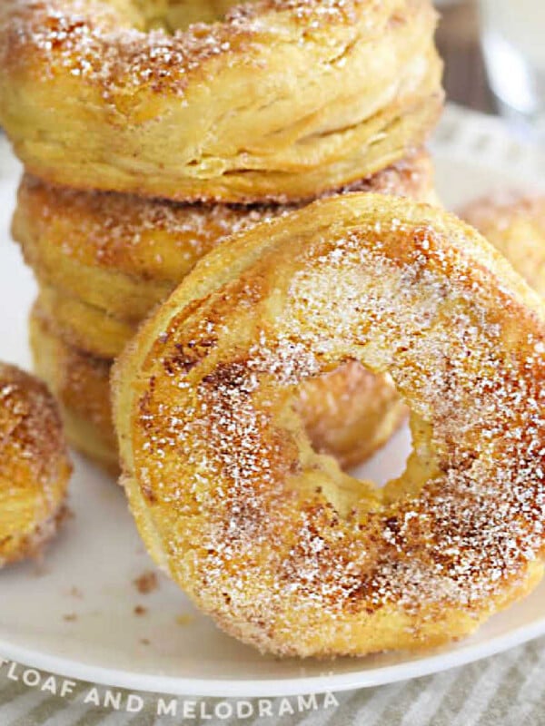 air fryer biscuit donuts with cinnamon sugar coating