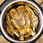 whole roast chicken in the instant pot duo crisp with crispy skin