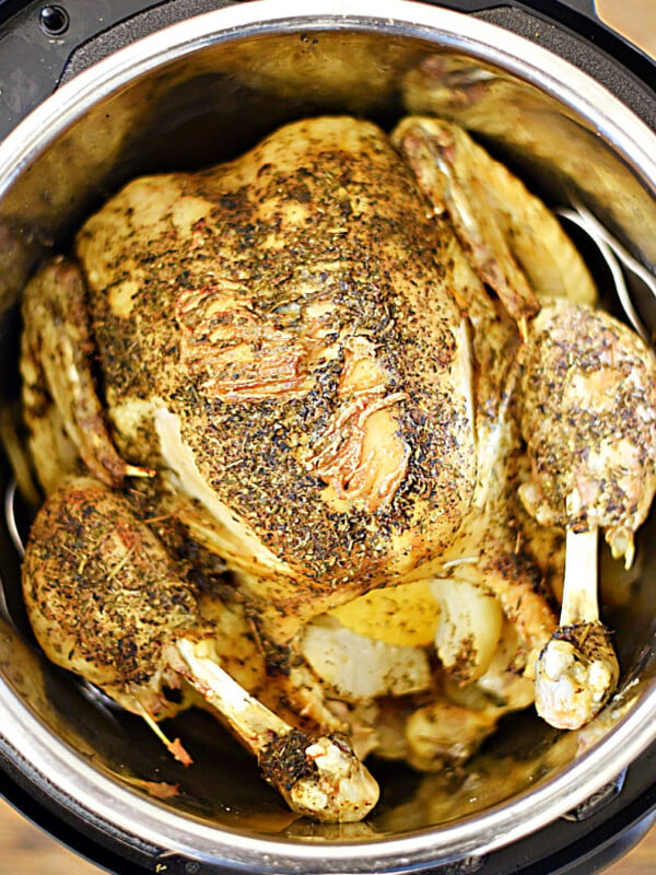 whole roast chicken in the instant pot duo crisp with crispy skin