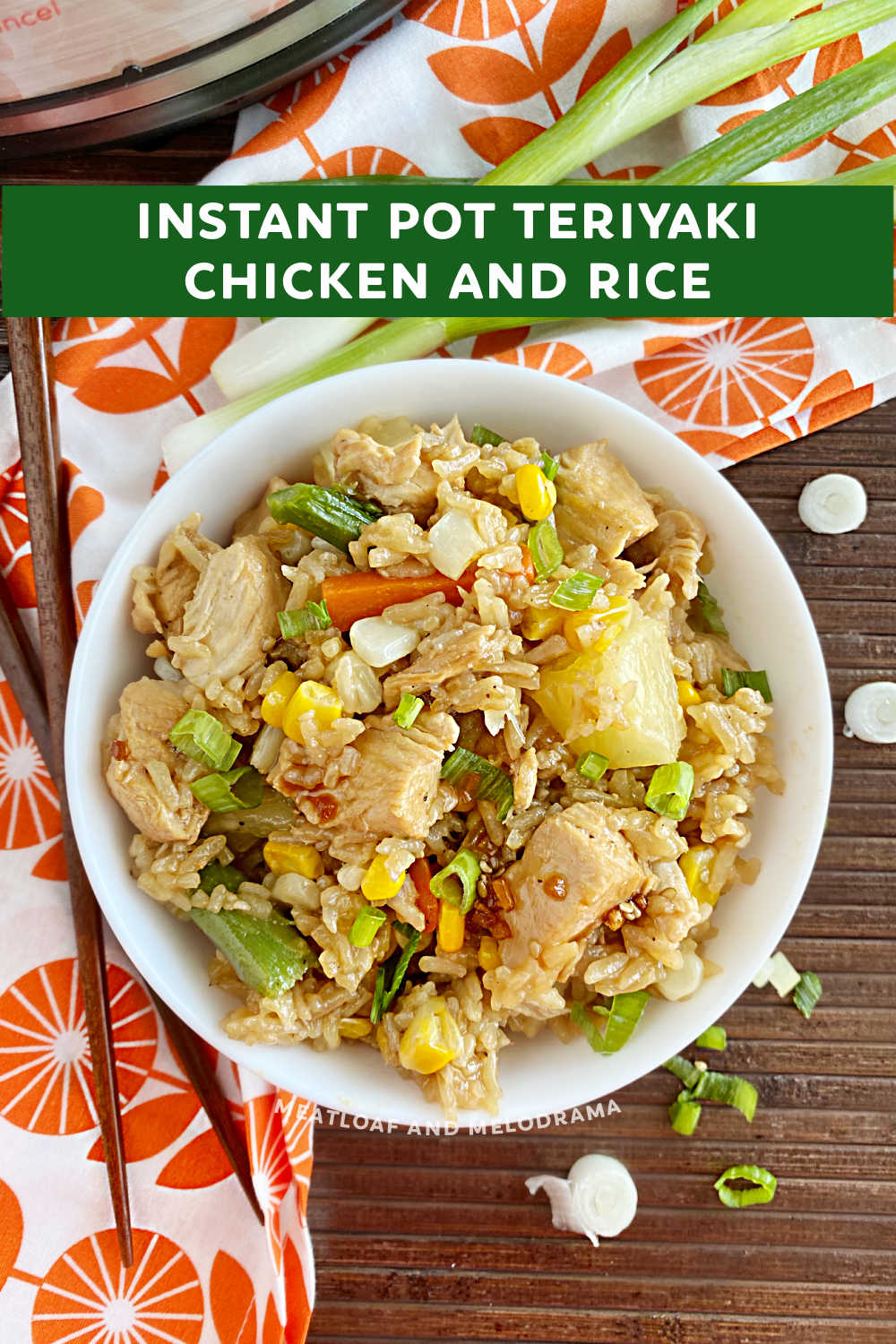 Instant Pot Teriyaki Chicken and Rice is a quick and easy one pot meal made with chicken breasts, jasmine rice, vegetables and teriyaki sauce. This delicious chicken recipe comes together quickly and is perfect for busy weeknights! via @meamel