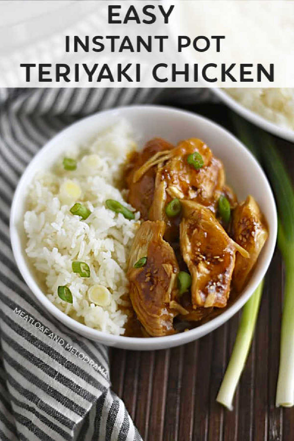 This simple Instant Pot Teriyaki Chicken recipe is easy, delicious and faster than take out! Just add everything to the pressure cooker, and dinner is ready in about 30 minutes! via @meamel