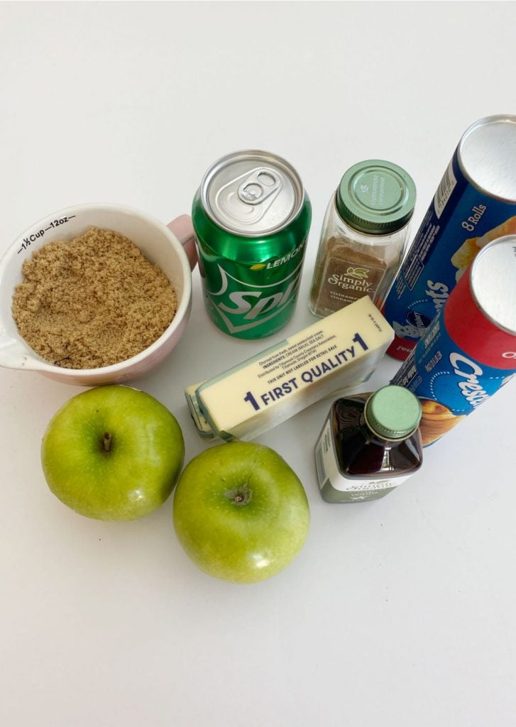 ingredients for easy apple dumplings