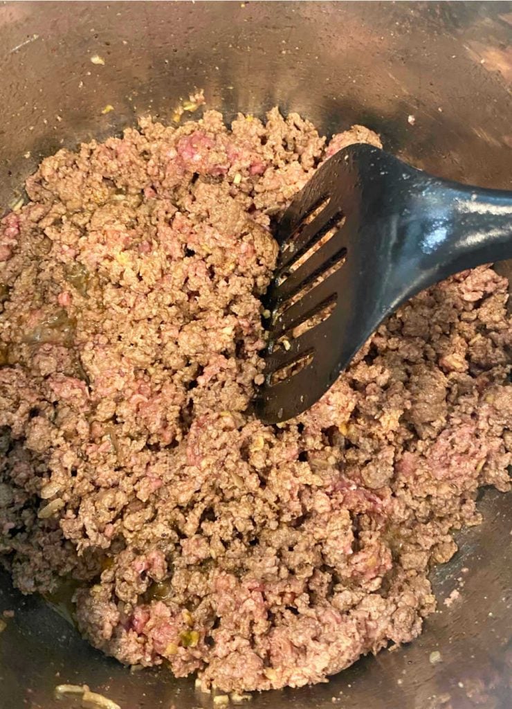 brown ground beef in instant pot on saute function
