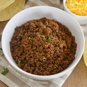 instant pot ground beef taco meat in a bowl