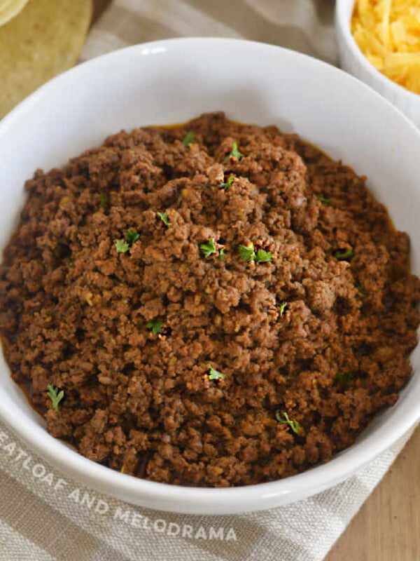 instant pot ground beef taco meat in a bowl
