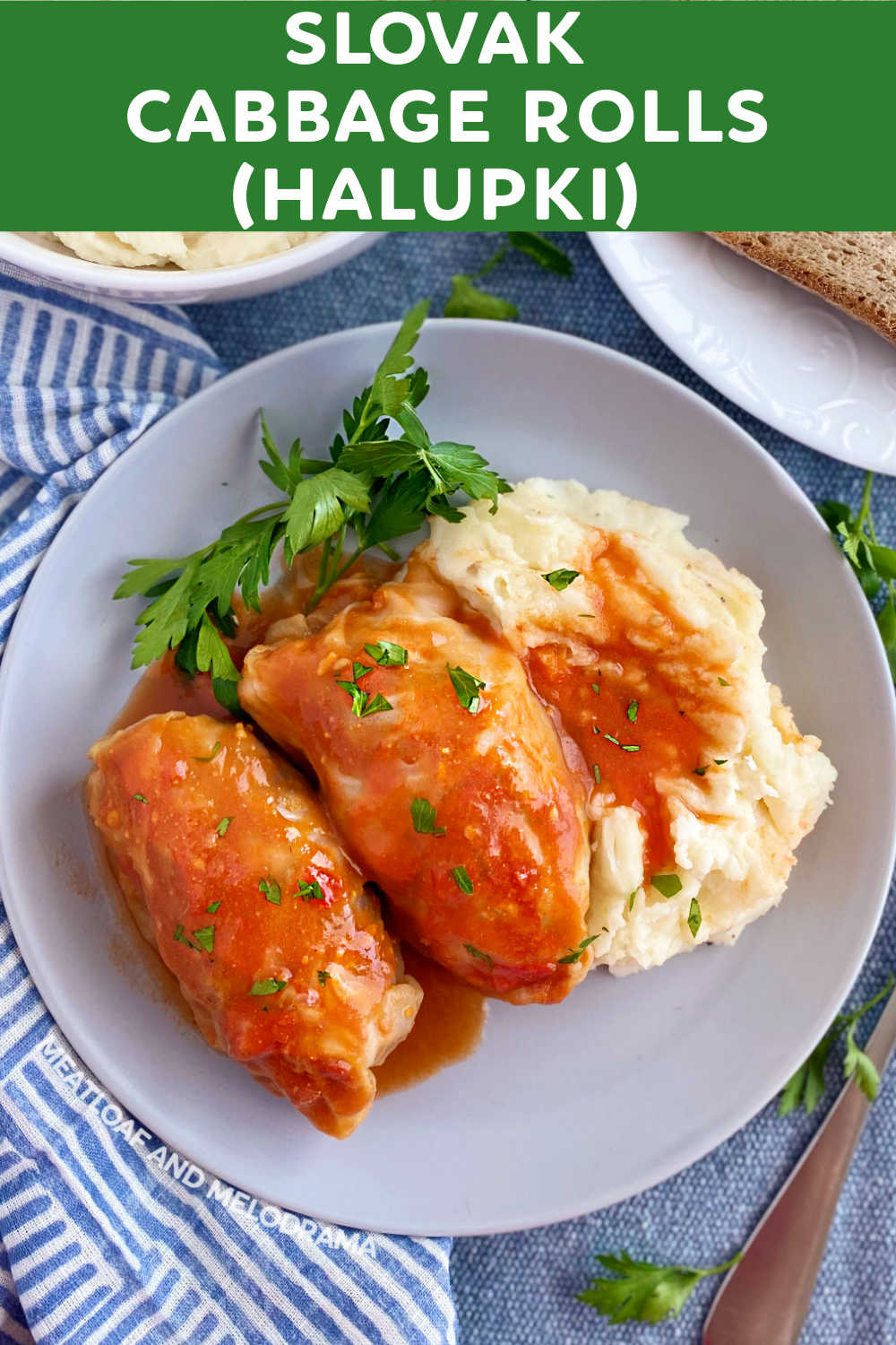 Grandma's Cabbage Rolls (Slovak Halupki) recipe are stuffed with beef, pork, rice and simmered in tomato soup! Pressure cook or bake in the oven and enjoy this favorite comfort food for a special occasion or family dinner! via @meamel