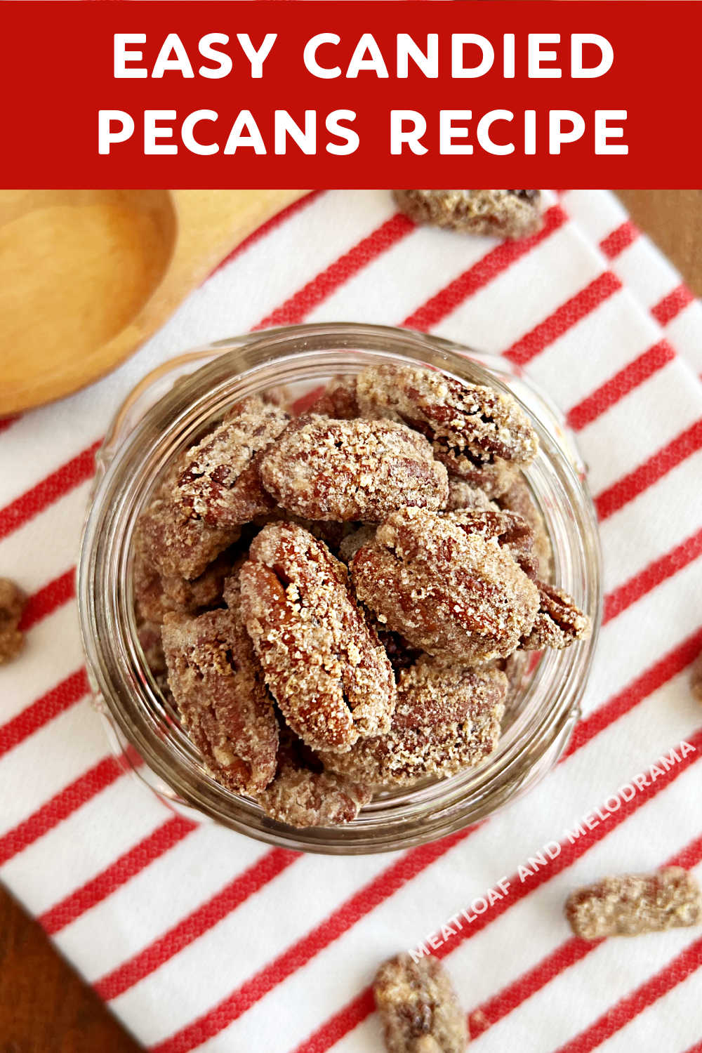 This easy candied pecans recipe makes delicious roasted cinnamon sugar pecans in just 20 minutes. Perfect for snacks, holiday gifts, or in salads and desserts. You'll want to make this easy recipe throughout the holiday season! via @meamel