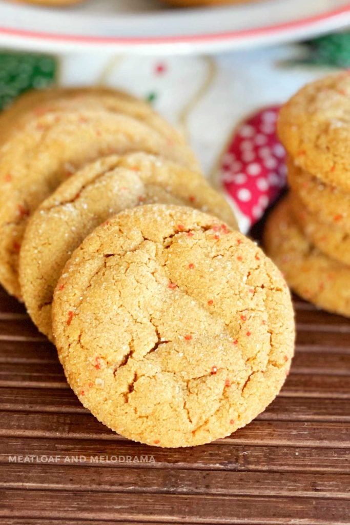 soft and chewy molasses crinkle cookies on the table