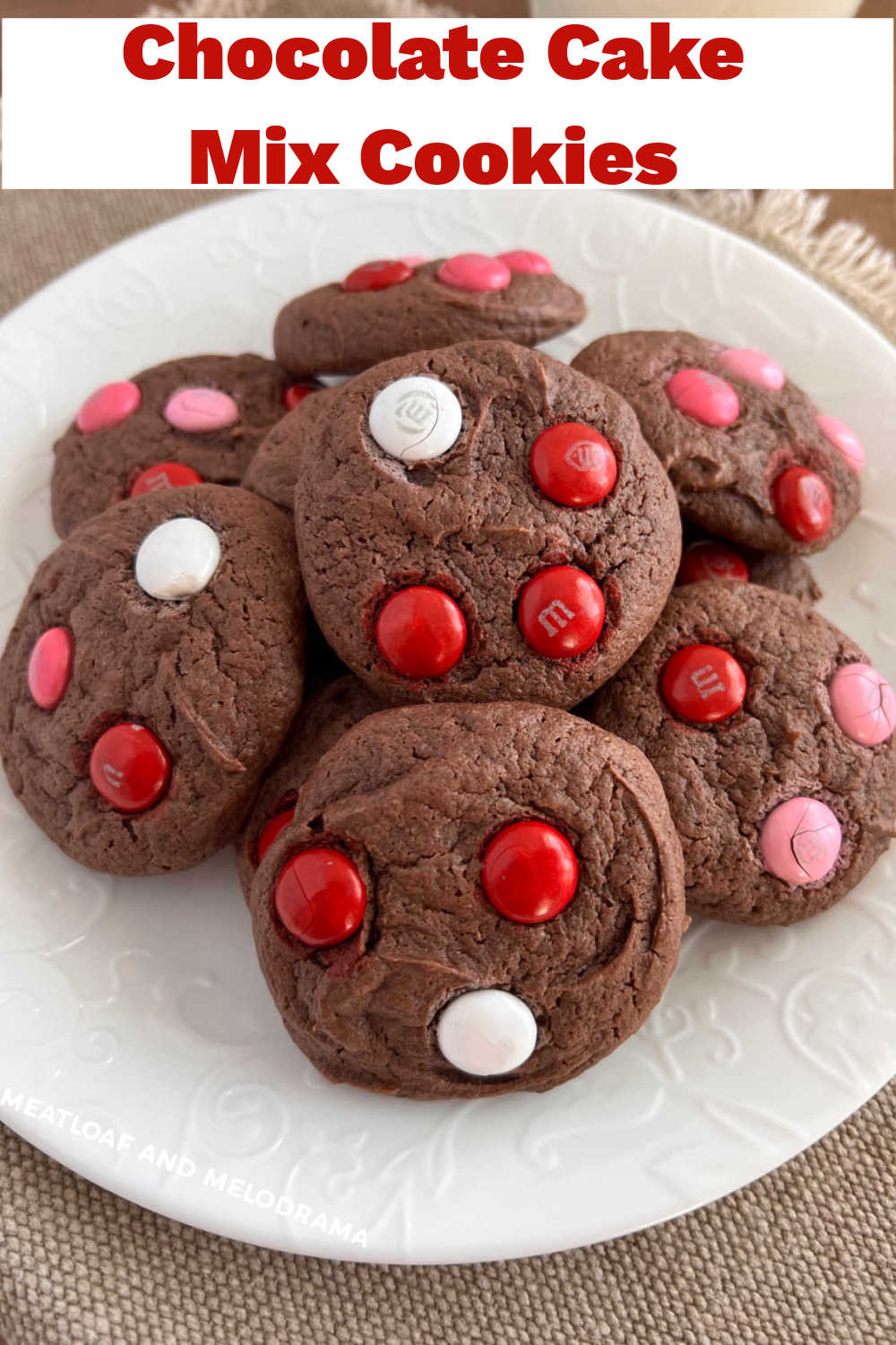 Chocolate Cake Mix Cookies are delicious cookies made with a box of cake mix and simple ingredients. An easy cookie recipe anyone can make! Everyone loves these soft, chewy cookies! via @meamel