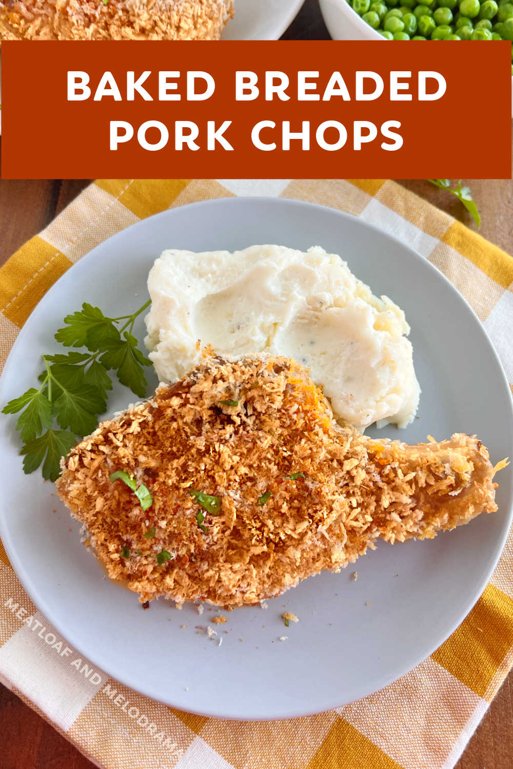This Baked Breaded Pork Chops recipe uses seasoned panko bread crumbs for crispy oven fried pork chops in less than 30 minutes! These bone in pork chops are an easy dinner recipe the whole family will love! via @meamel