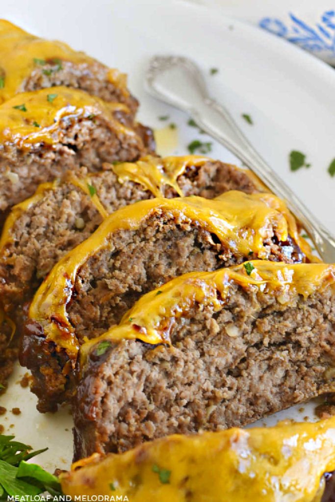 bbq meatloaf with cheese on top