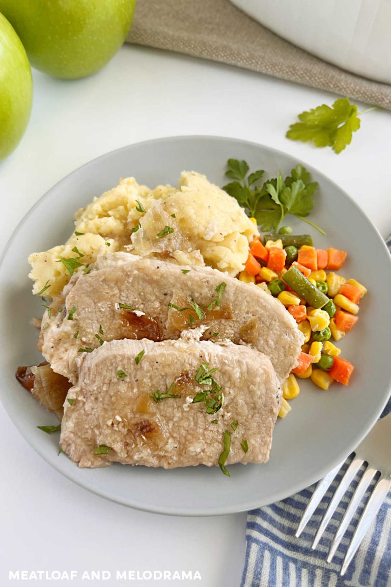 Slow Cooker Pork Roast with Apples - Meatloaf and Melodrama