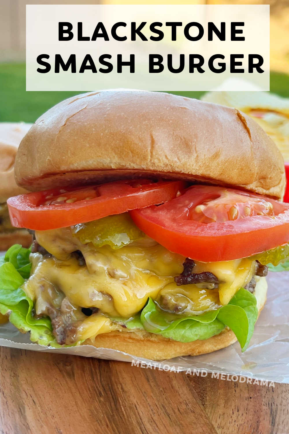This Blackstone Smash Burger recipe lets you make homemade smash burgers on the Blackstone griddle or any flat top grill. Better than takeout and a new family favorite! via @meamel