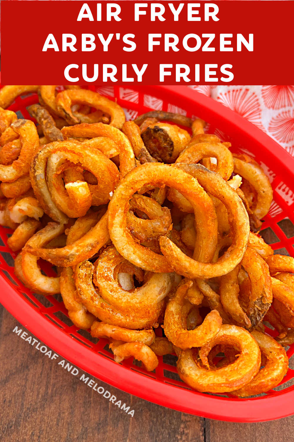 Make Arby's curly fries in the air fryer with this easy recipe for air fryer frozen curly fries. An easy side dish ready in minutes and perfect with your favorite burgers, hot dogs and chicken sandwiches! via @meamel