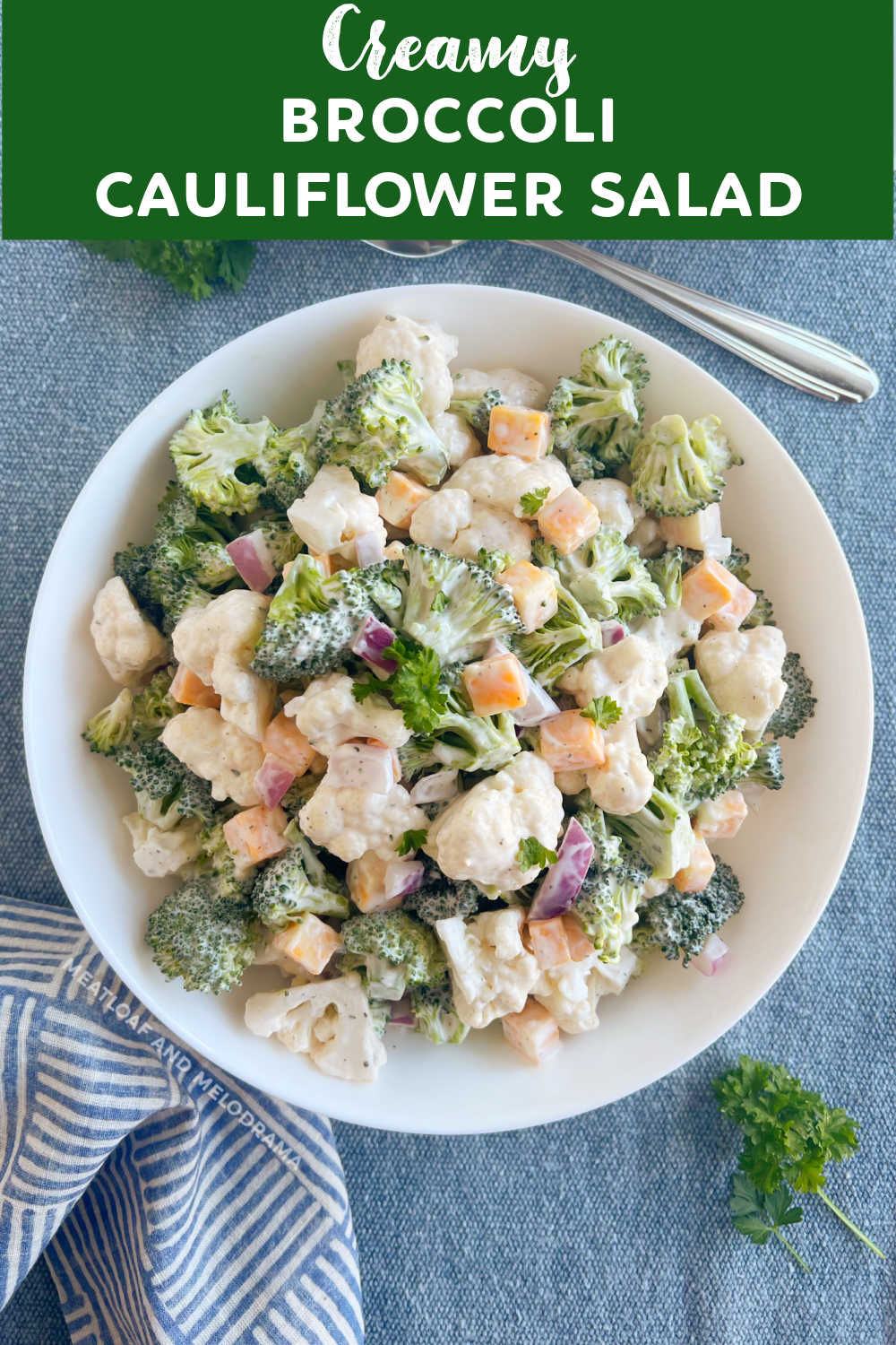 This easy Broccoli Cauliflower Salad Recipe with a homemade creamy dressing is the perfect side dish for family gatherings or a potluck dinner. A delicious side salad that goes well with almost any main dish! via @meamel