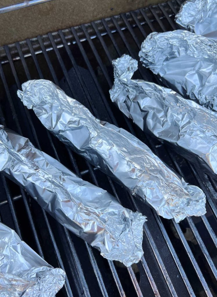 corn on the cob in foil packets on grill