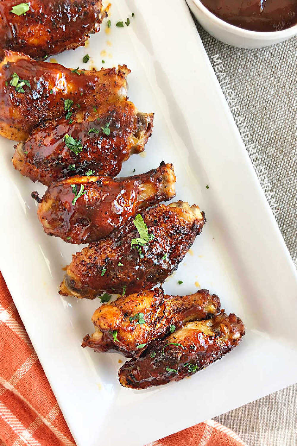 air frier chicken wings with bbq sauce