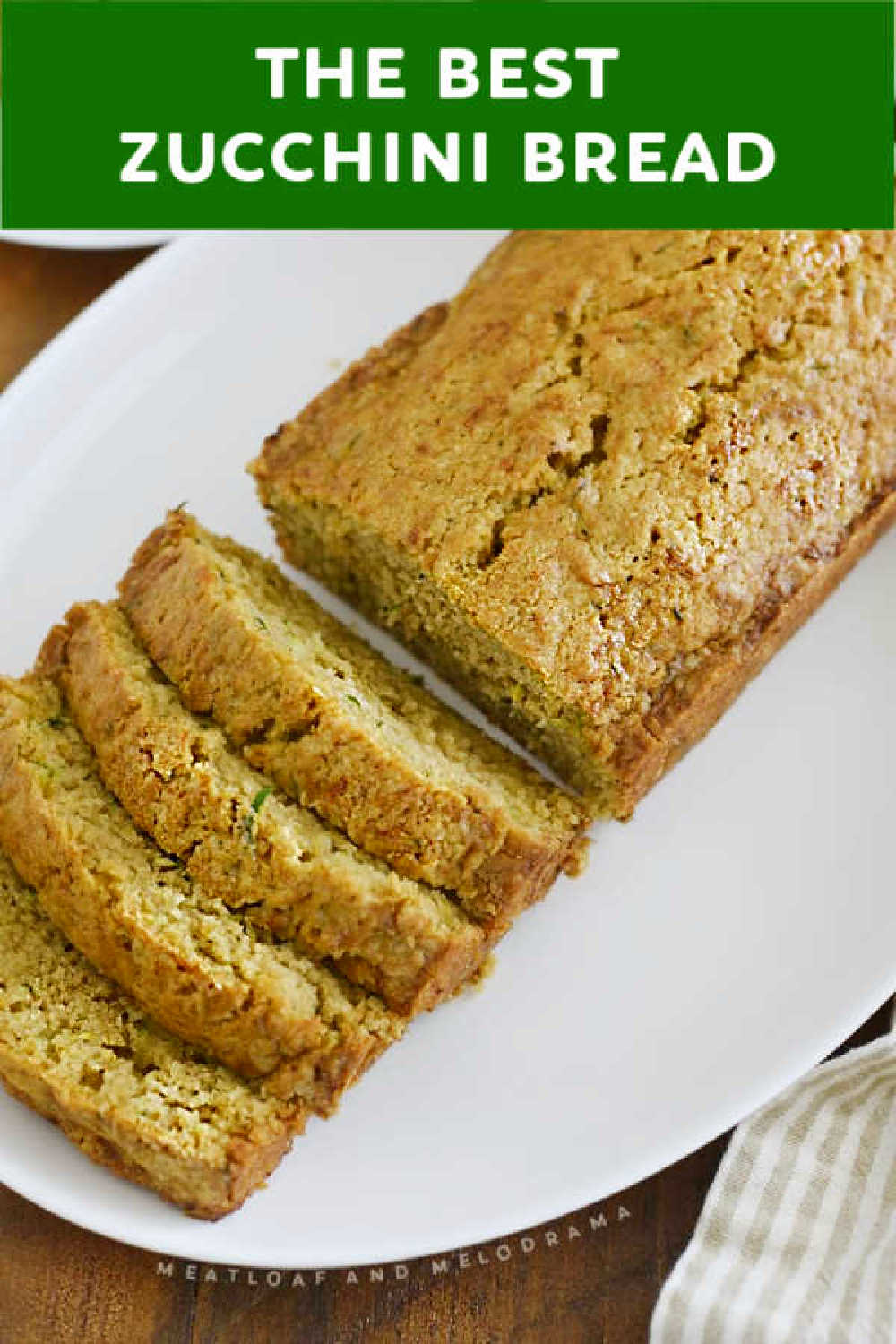 Make the BEST Zucchini Bread ever with this easy old fashioned zucchini bread recipe. It's moist, delicious and turns out perfect every time! Classic zucchini bread is a terrific way to use up extra zucchini! via @meamel