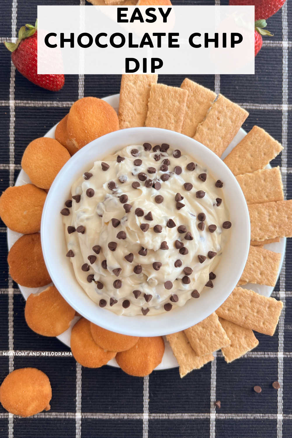 This Chocolate Chip Dip or chocolate chip cheesecake dip, as it is sometimes called, is an easy no bake dessert recipe or sweet treat that comes together in minutes. A delicious dessert dip guaranteed to satisfy your sweet tooth! via @meamel
