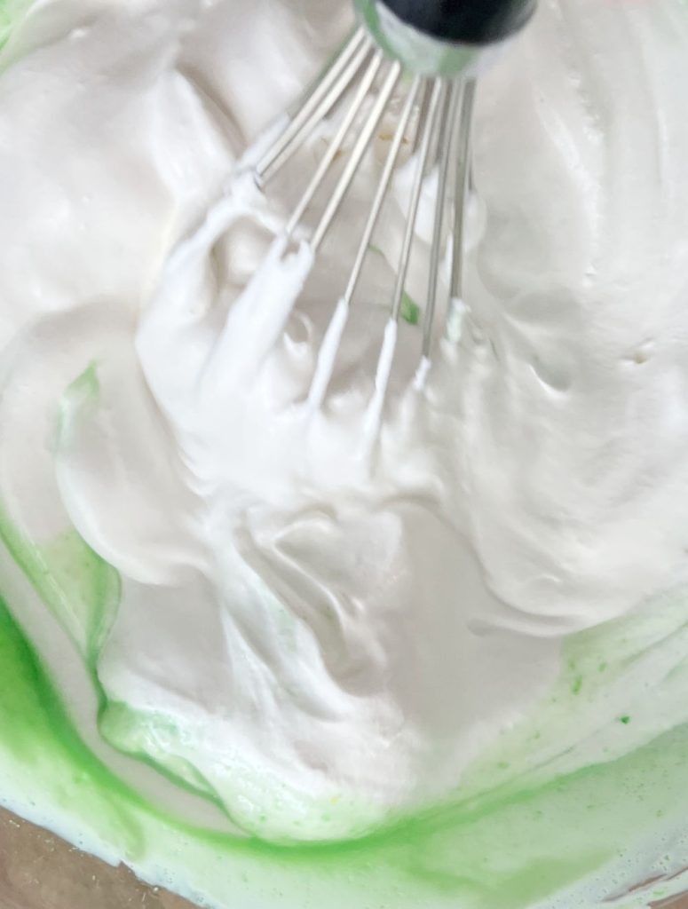 whisk lime jello with cool whip and key lime yogurt