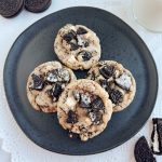 oreo chocolate chip cookies on a plate