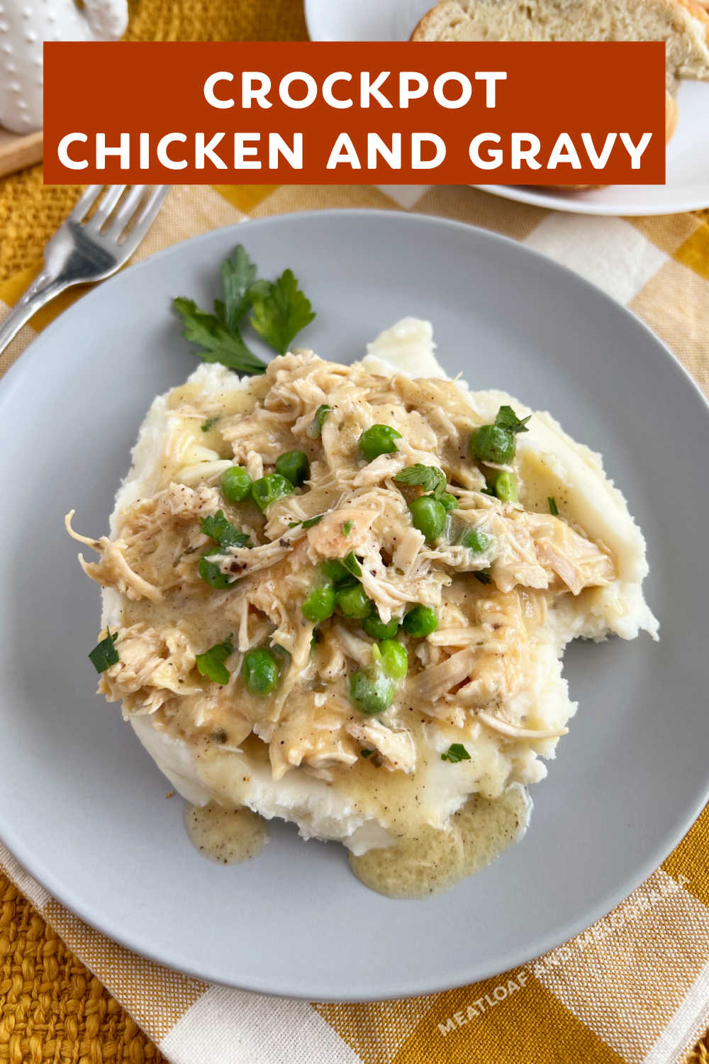 This Crockpot Chicken and Gravy recipe is a delicious slow cooker chicken dinner with tender chicken in creamy gravy. An easy recipe the whole family loves and pure comfort food! via @meamel