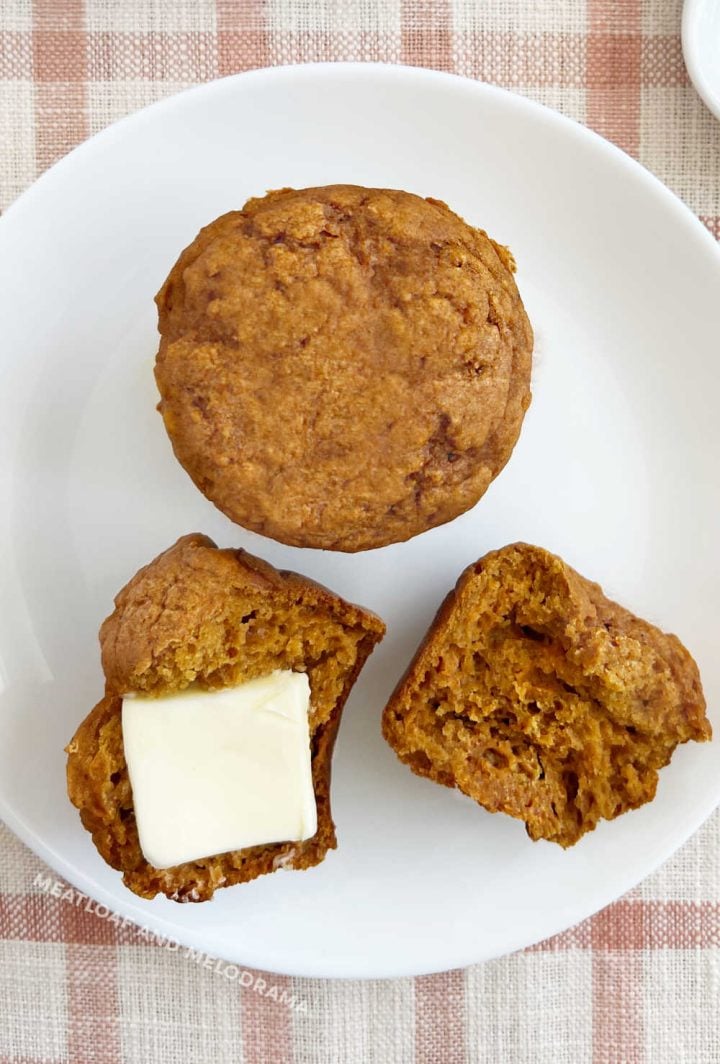 Easy Pumpkin Muffins with Applesauce Meatloaf and Melodrama