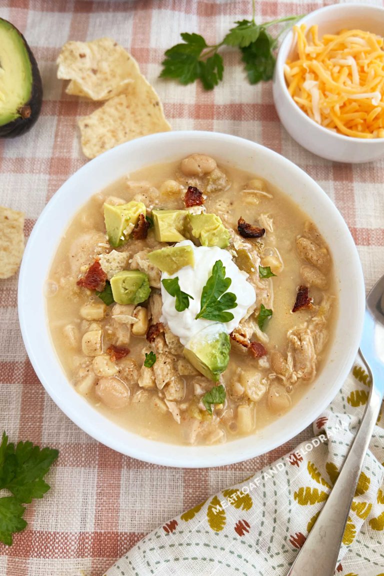 Slow Cooker White Chicken Chili - Meatloaf and Melodrama