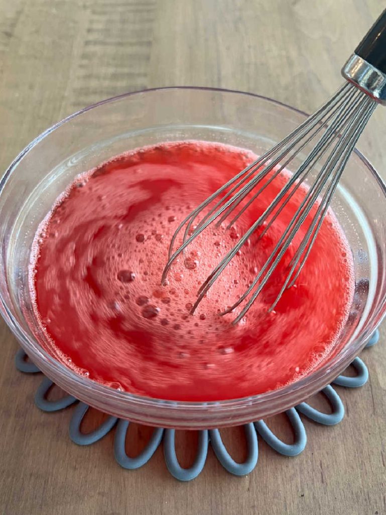 mix jello ingredients in small bowl