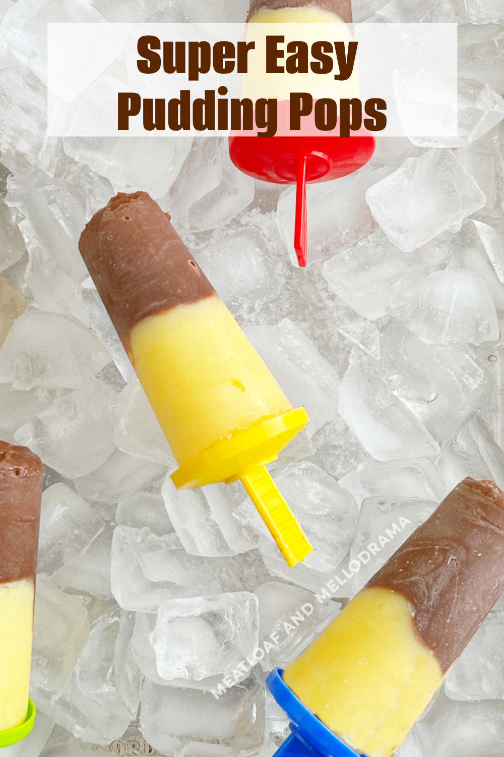 Make homemade Vanilla Chocolate Pudding Pops with instant pudding mix and milk. This easy pudding pops recipe makes a delicious summer treat perfect for kids of all ages! via @meamel
