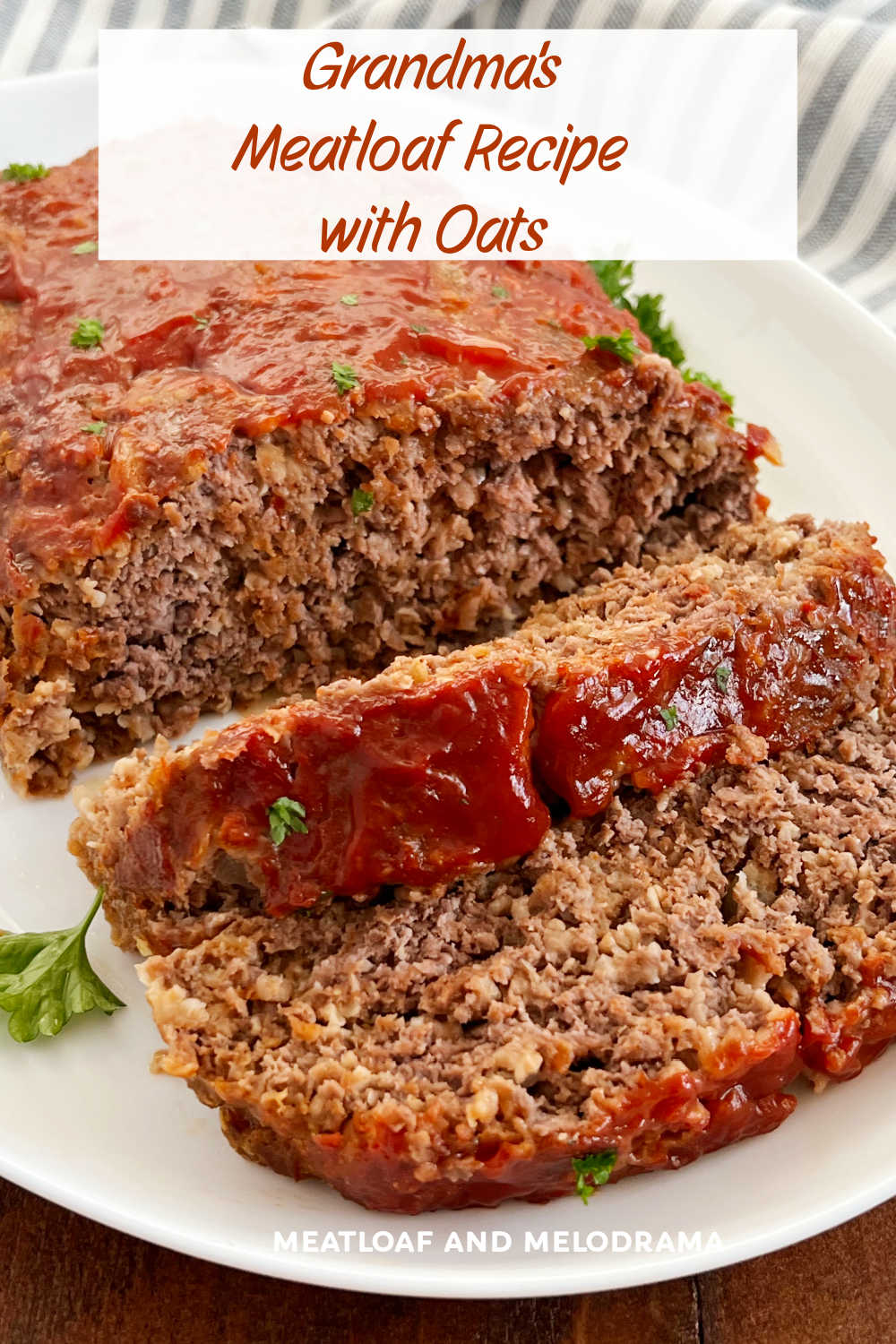 Grandma's Quaker Oats Meatloaf is a classic meatloaf recipe with oatmeal instead of bread crumbs and other simple ingredients. Easy comfort food and a delicious dinner the whole family will love! via @meamel