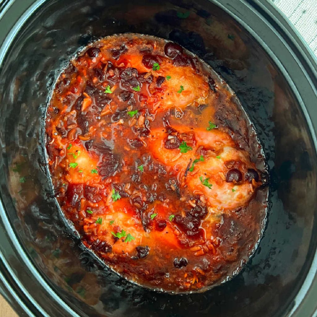 Slow Cooker Cranberry Chicken Recipe (4 Ingredients) Meatloaf and