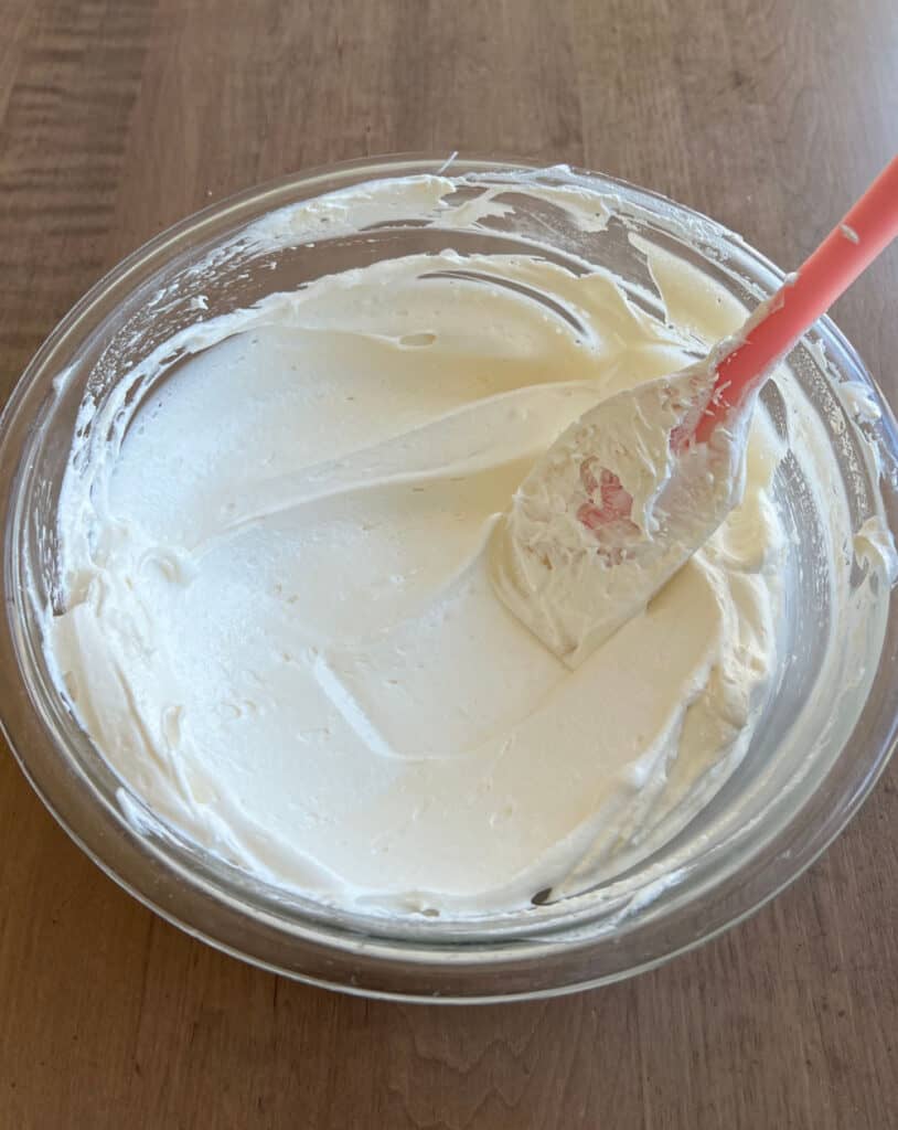 fold cool whip in cream cheese mixture.