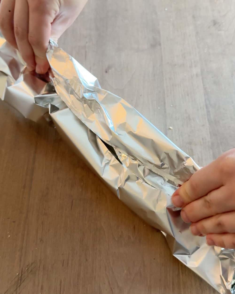 wrap corn in aluminum foil.