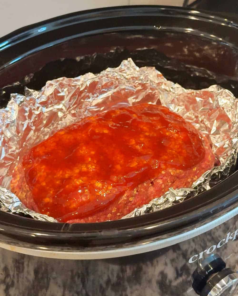 glazed meatloaf in slow cooker.