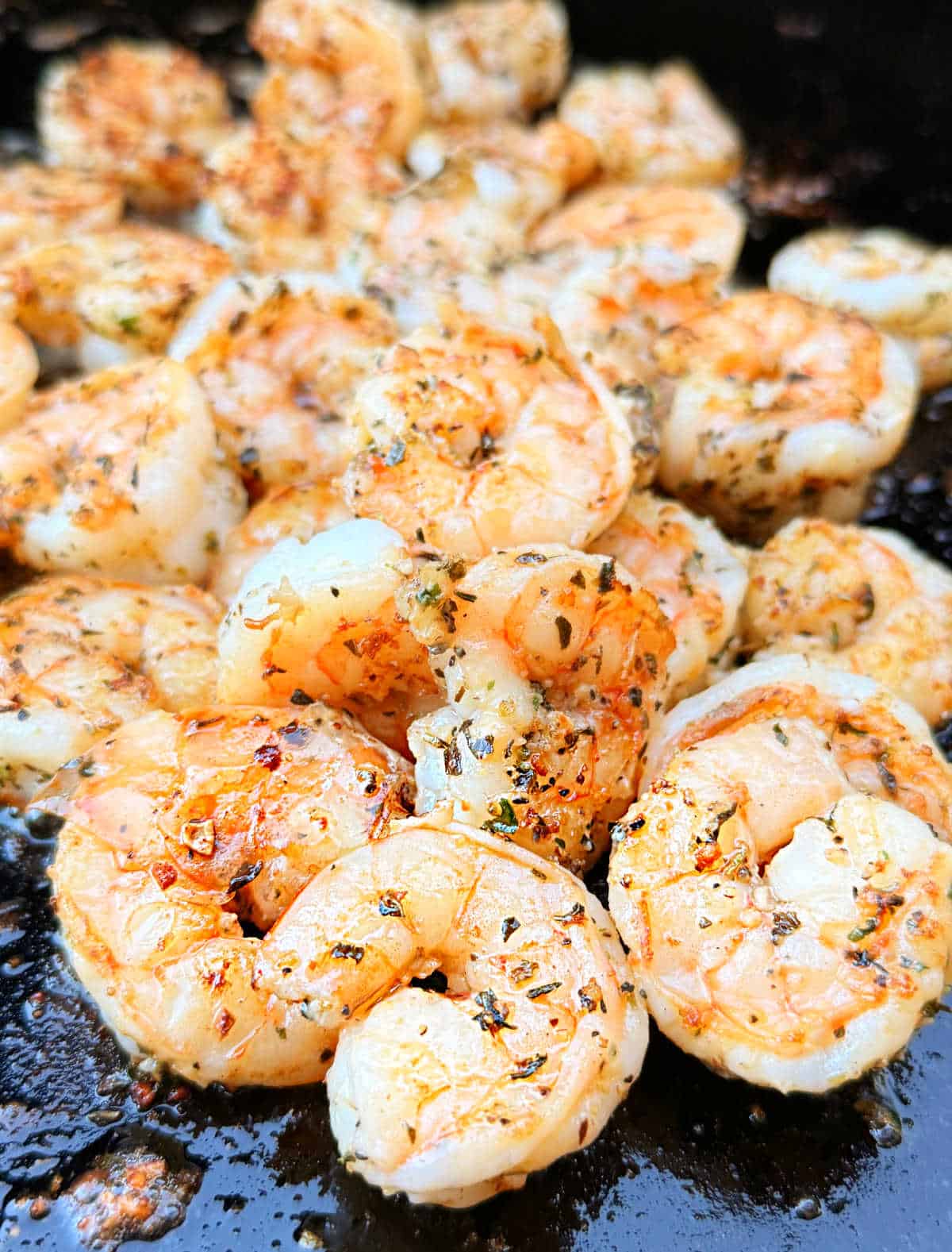 grilled shrimp on the Blackstone griddle.