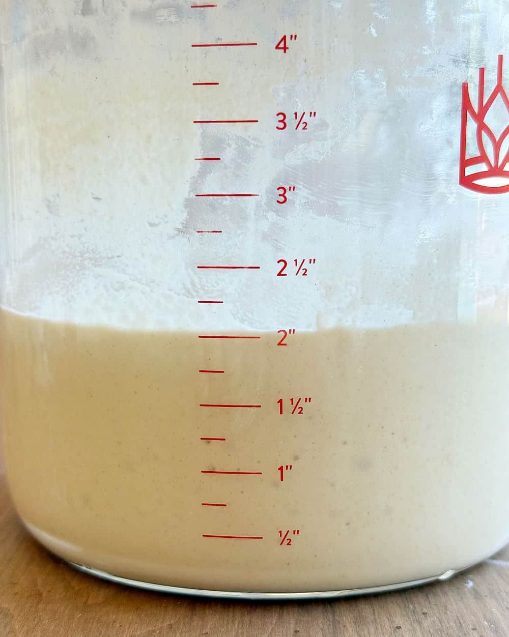 just fed starter in crock.