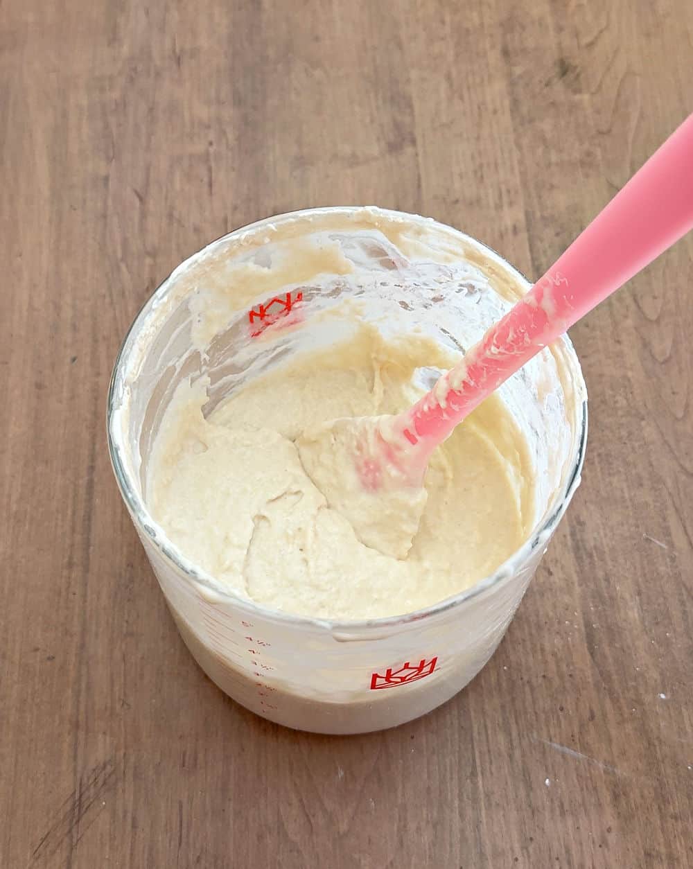 stirring fed starter.