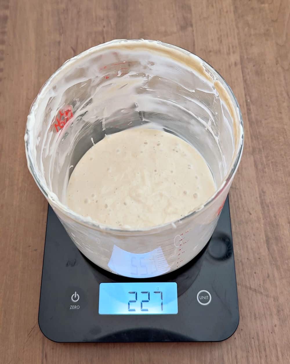starter on scale.