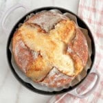 same day sourdough bread in bread oven.