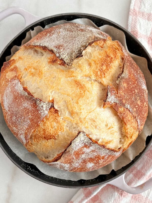 same day sourdough bread in bread oven.