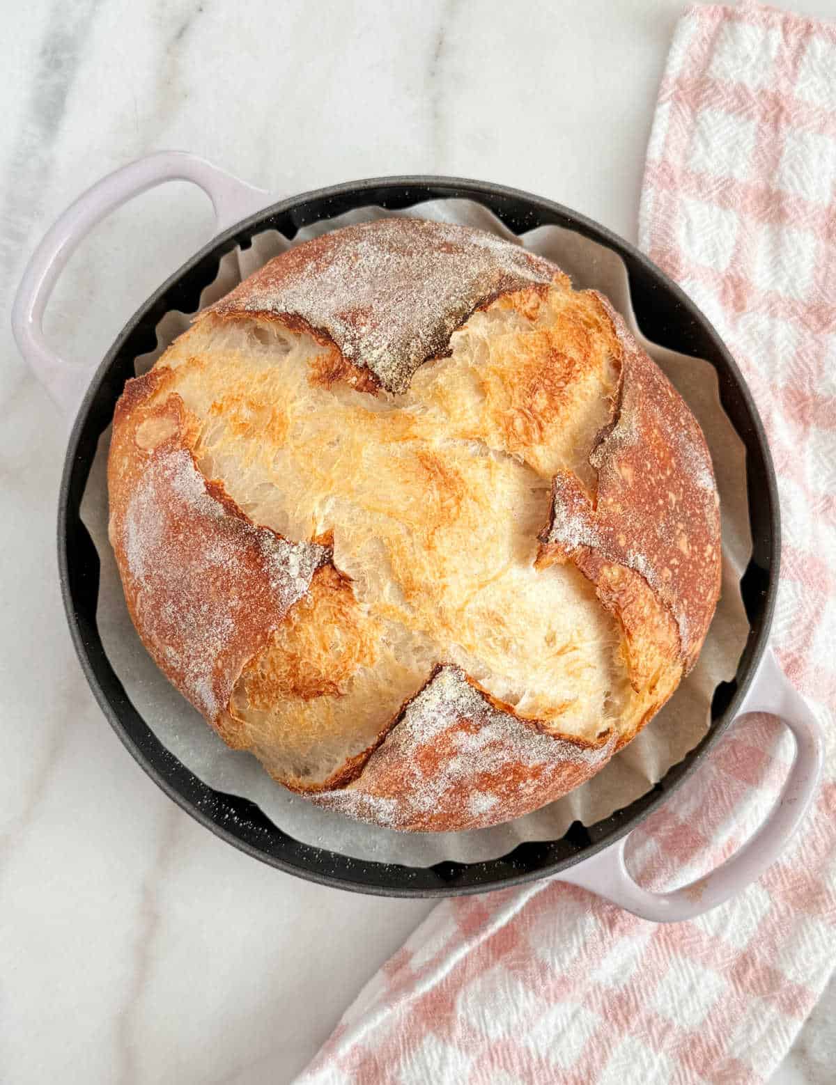 homemade sourdough bread baked the same day in bread oven.
