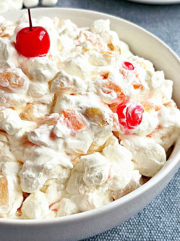 marshmallow fruit salad with cool whip.