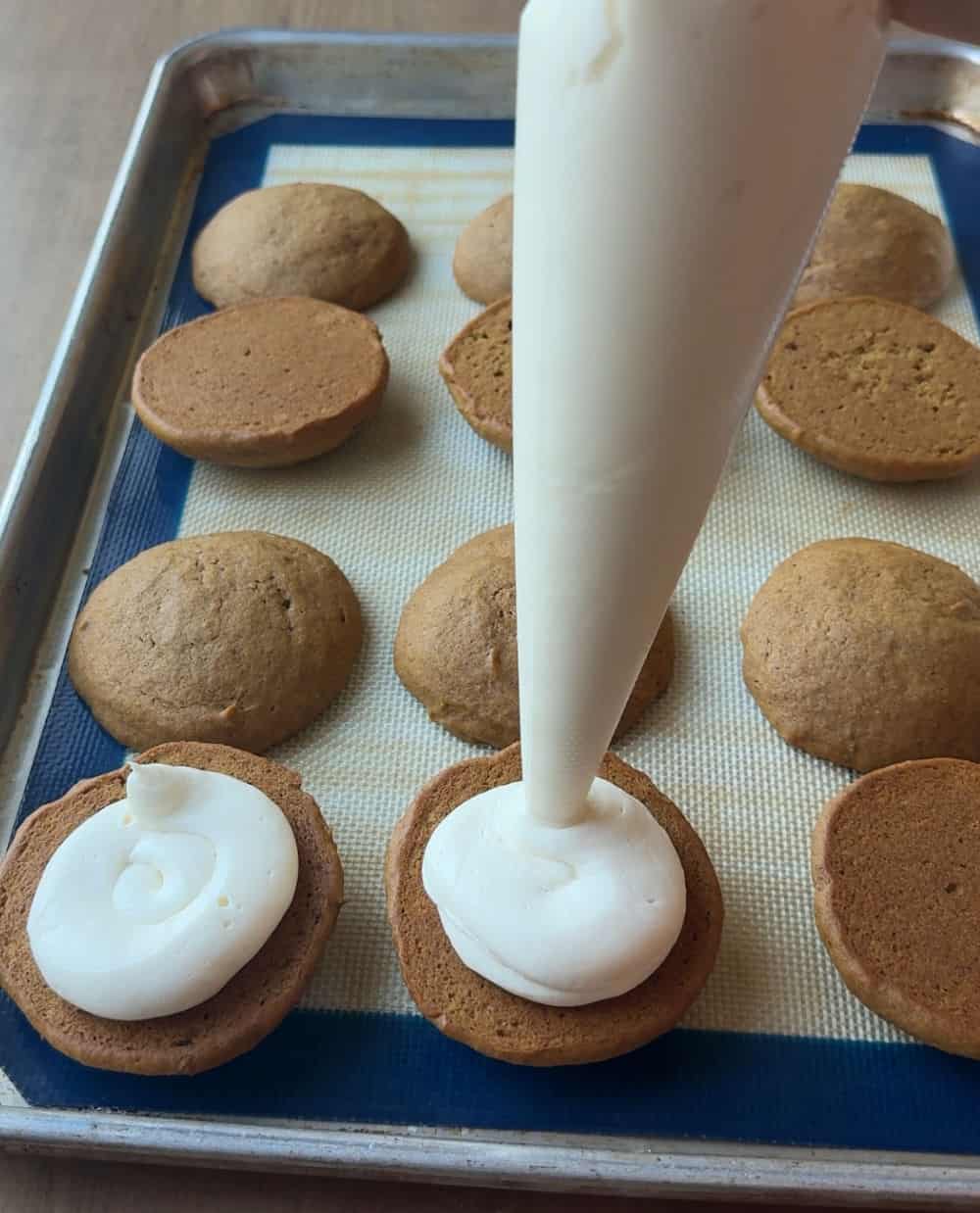 piping filling with piping bag.